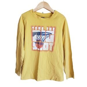 OshKosh Boy's Long Sleeve Basketball Shirt Yellow Size 7